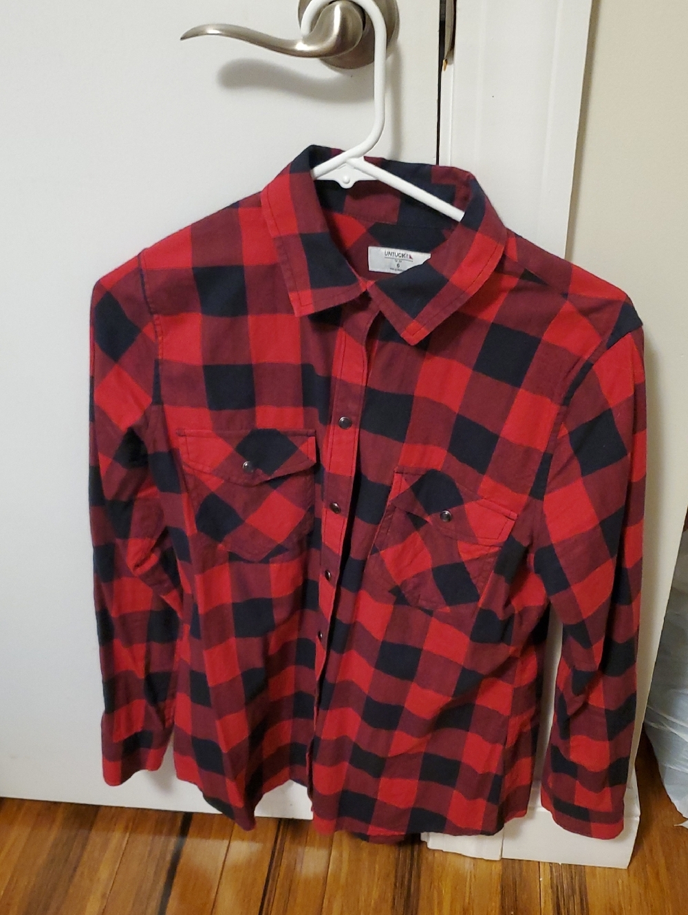 Red & Black Buffalo Plaid Button-Up Shirt